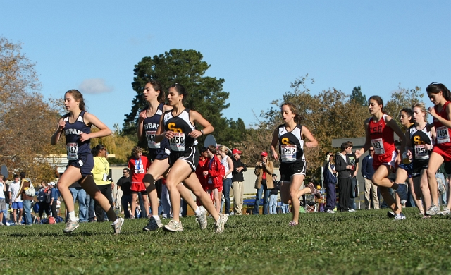 NCS XC D5 Girls-009.JPG - 2009 North Coast Section Cross Country Championships, Hayward High School, Hayward, California